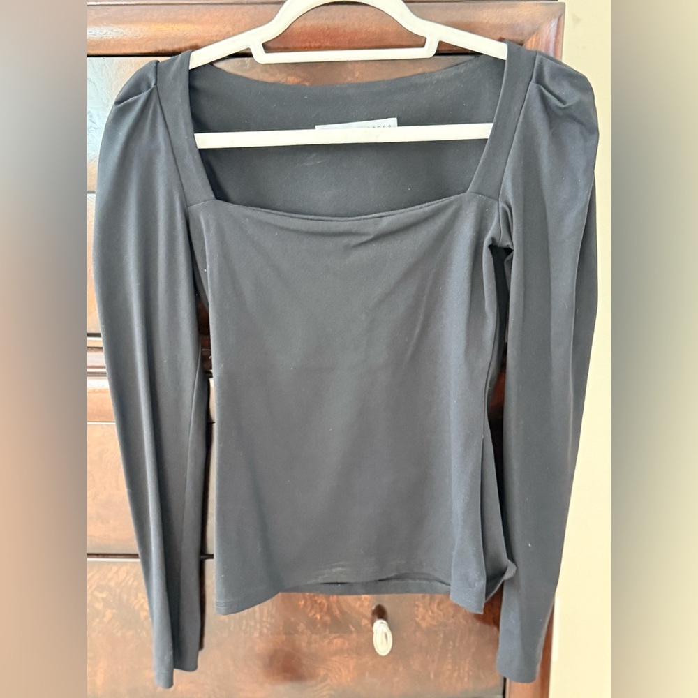 Susana Monaco Black Long Sleeve Top